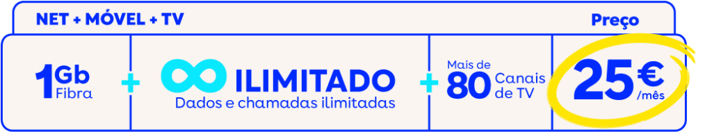novas combinações e pacotes Tarifário ILIMITADO DIGI