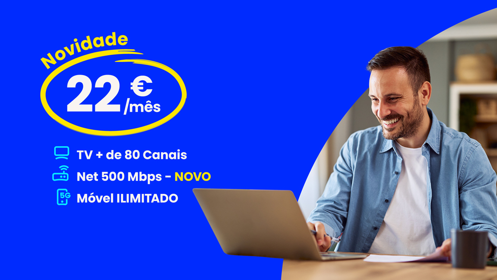 Fibra Óptica DIGI 500 Mbps 7 €/mês